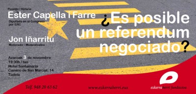 El referéndum catalán a debate en Tudela