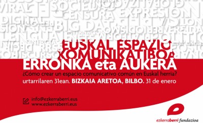 Abierto el plazo de inscripción para la jornada sobre el Espacio Comunicativo Vasco.